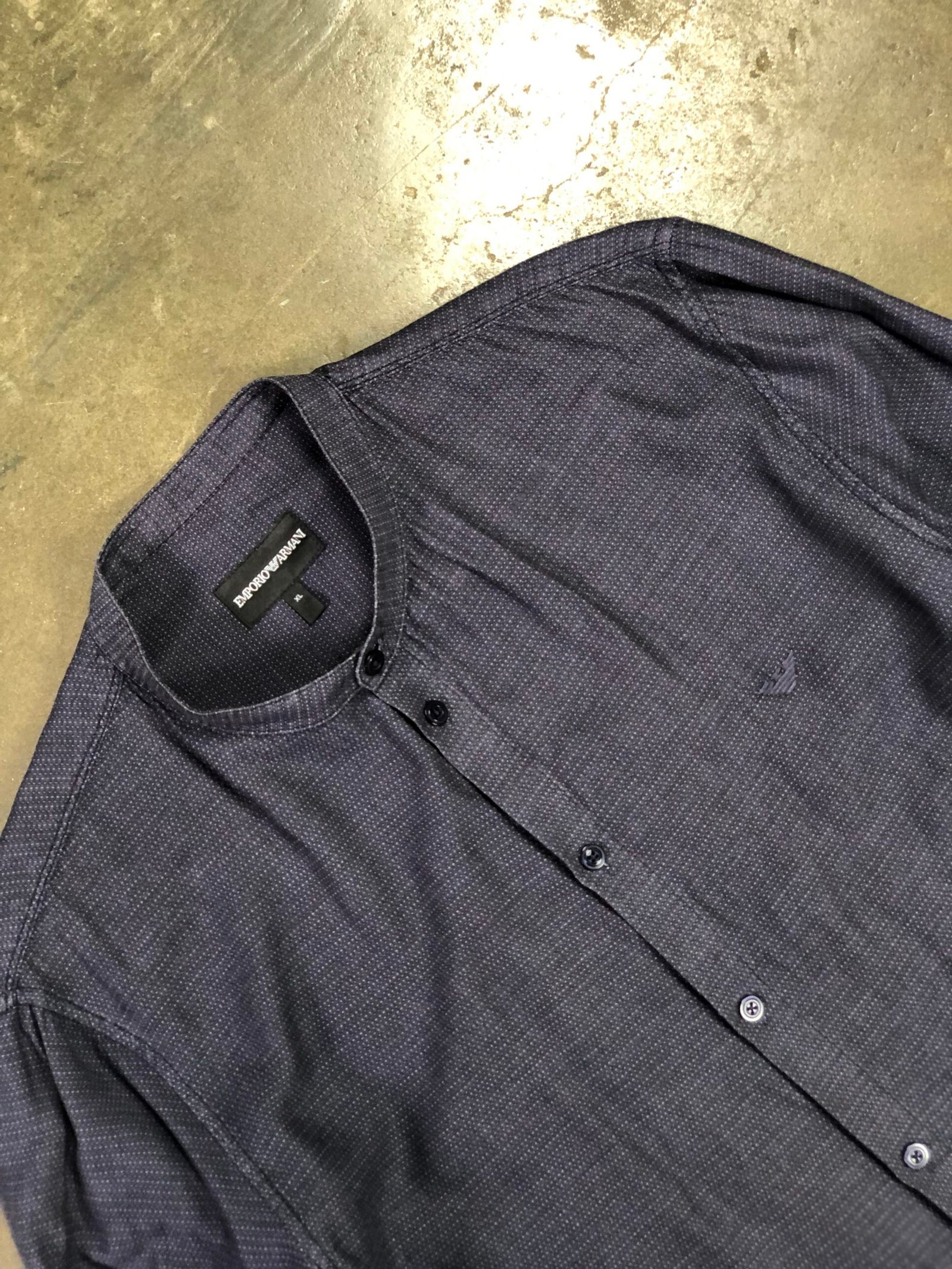 Emporio Armani Mandarin Collar Shirt – photo 3 Emporio Armani Mandarin Collar Shirt, men's — photo 3