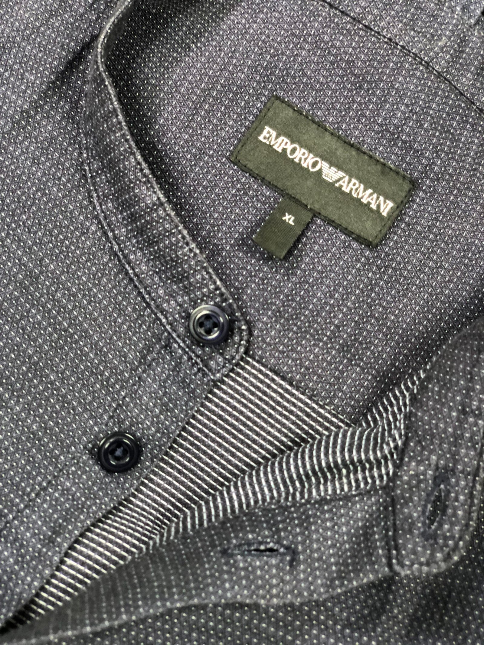 Emporio Armani Mandarin Collar Shirt – photo 5 Emporio Armani Mandarin Collar Shirt, men's — photo 5