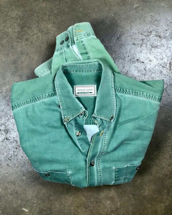 Johns & Green vintage sage green shirt, men's XXL — photo 1