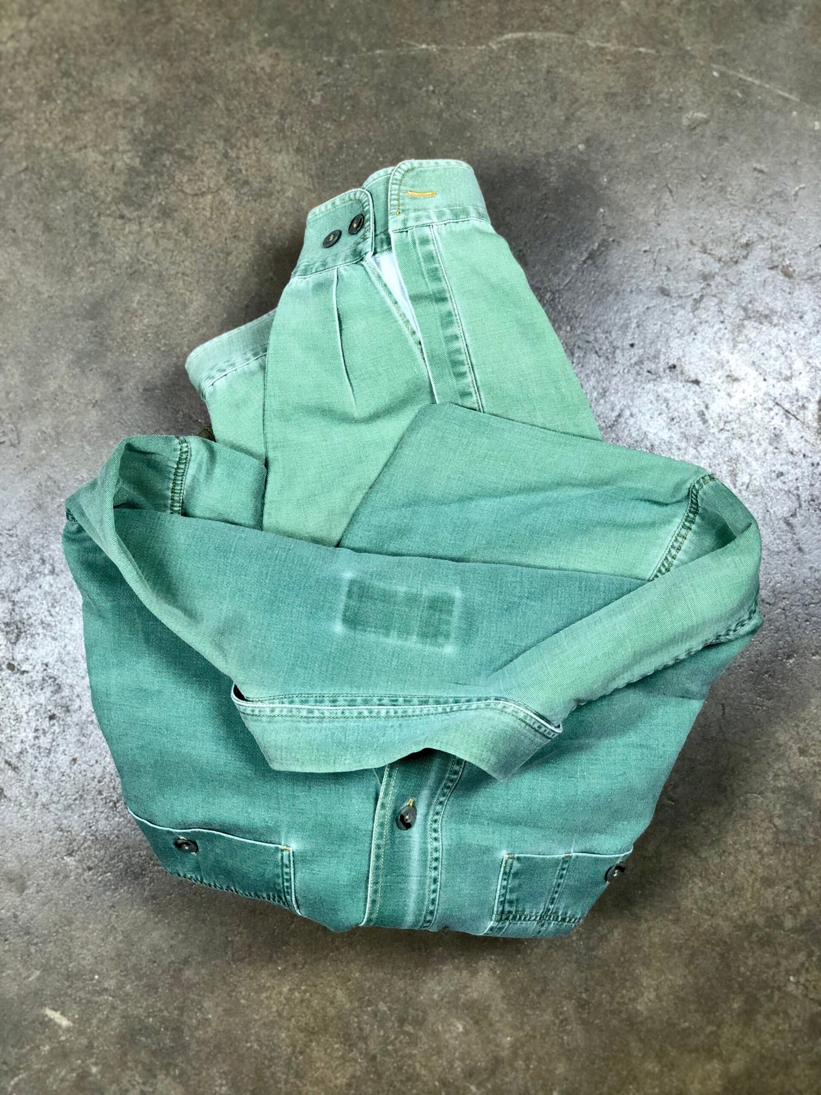 Johns & Green vintage sage green shirt – photo 11 Johns & Green vintage sage green shirt, men's XXL — photo 11