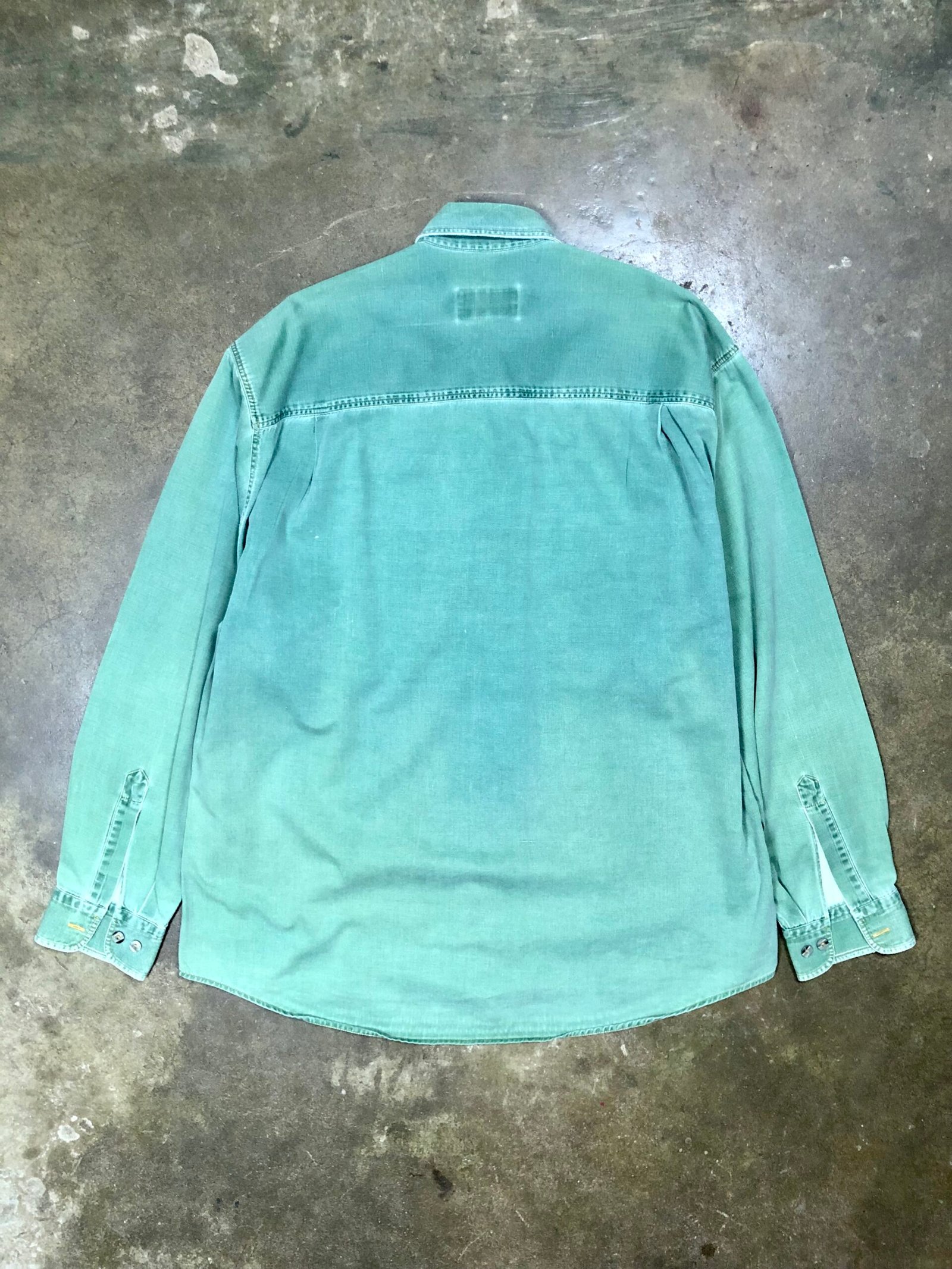 Johns & Green vintage sage green shirt – photo 16 Johns & Green vintage sage green shirt, men's XXL — photo 16