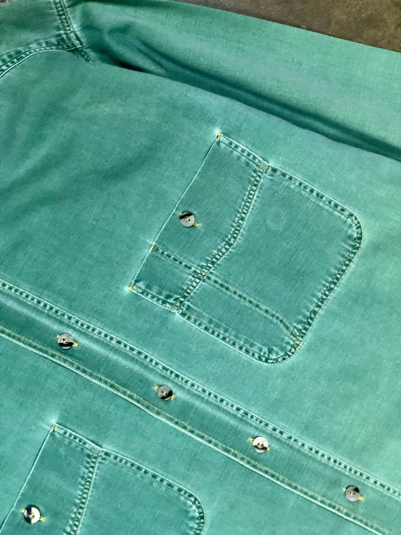 Johns & Green vintage sage green shirt – photo 8 Johns & Green vintage sage green shirt, men's XXL — photo 8