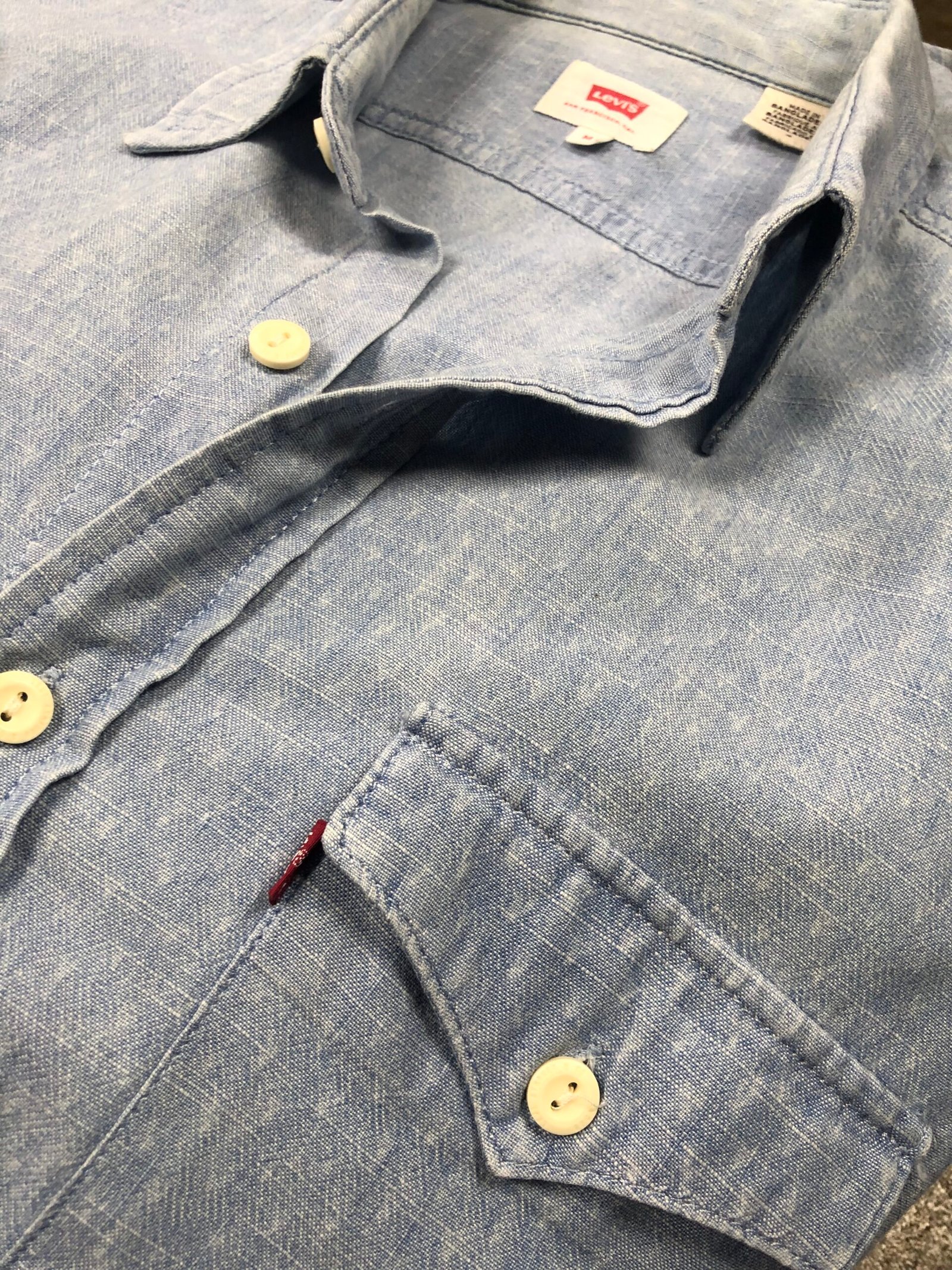 Levi's Classic Worker Cotton-Linen Shirt – photo 14 Levi's Classic Worker Cotton-Linen Shirt, men's M — photo 14