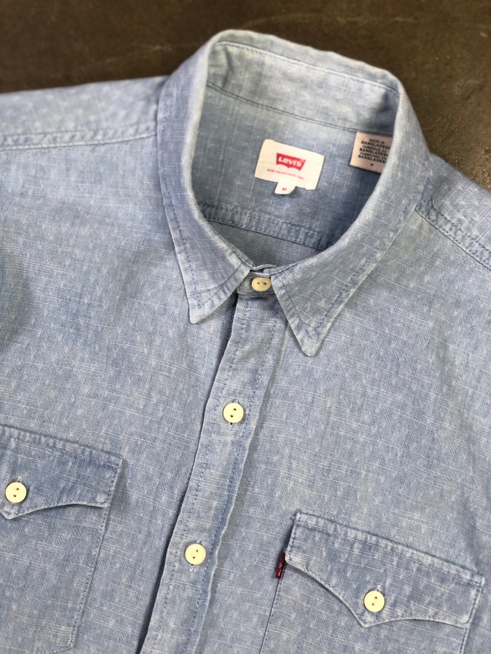 Levi's Classic Worker Cotton-Linen Shirt – photo 16 Levi's Classic Worker Cotton-Linen Shirt, men's M — photo 16