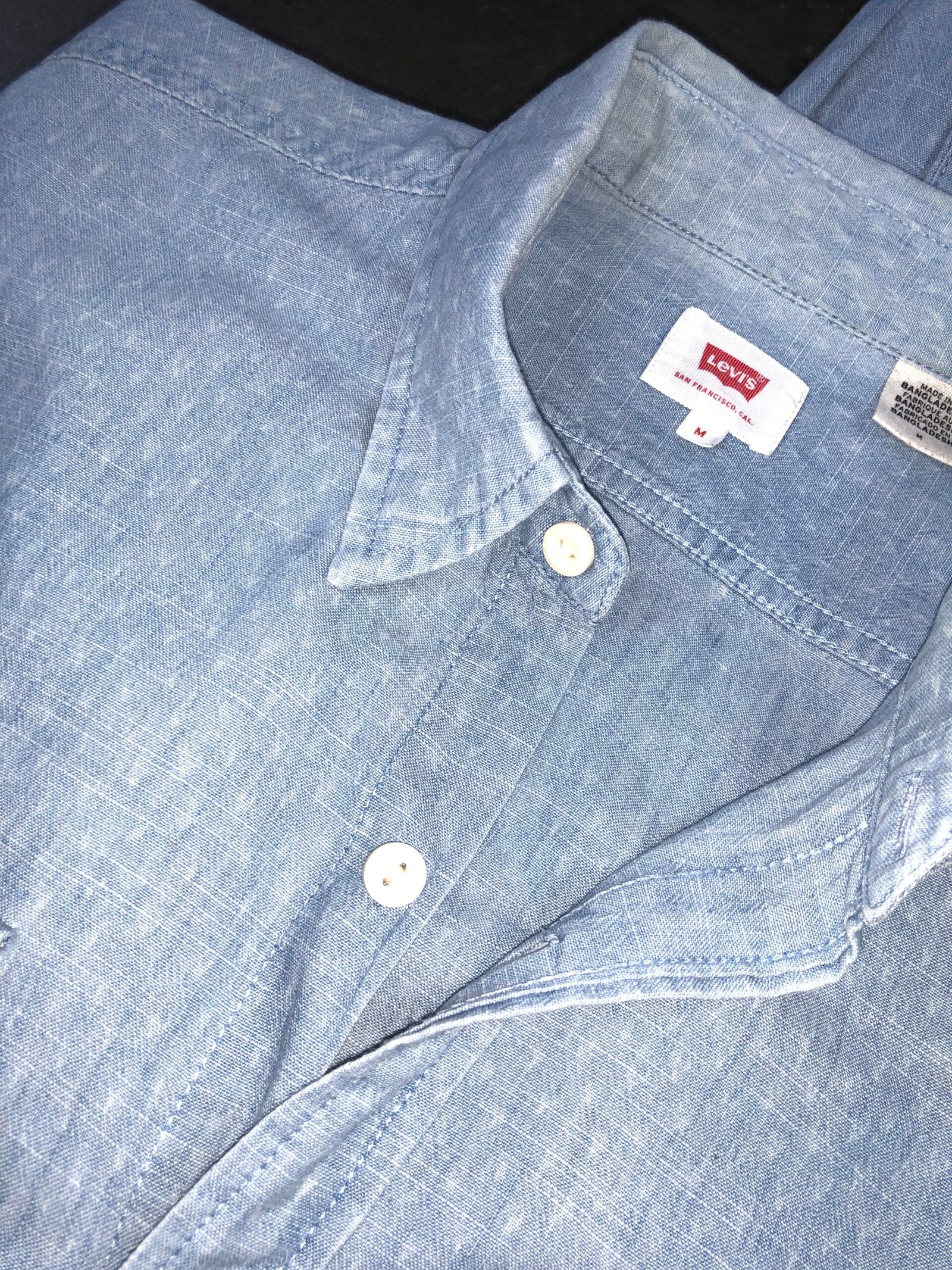 Levi's Classic Worker Cotton-Linen Shirt – photo 8 Levi's Classic Worker Cotton-Linen Shirt, men's M — photo 8