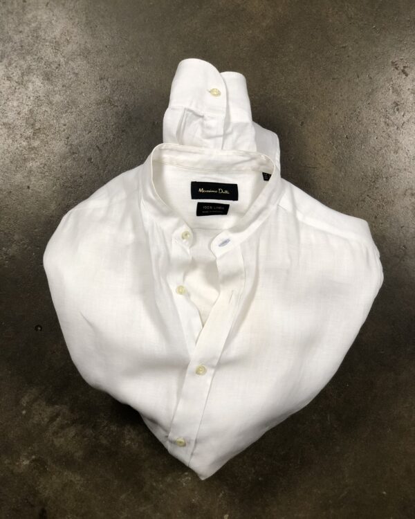 Massimo Dutti White Linen Shirt, men's — photo 1