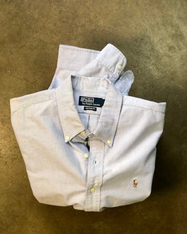 Polo Ralph Lauren Light Blue Oxford Shirt Custom Fit, men's — photo 3