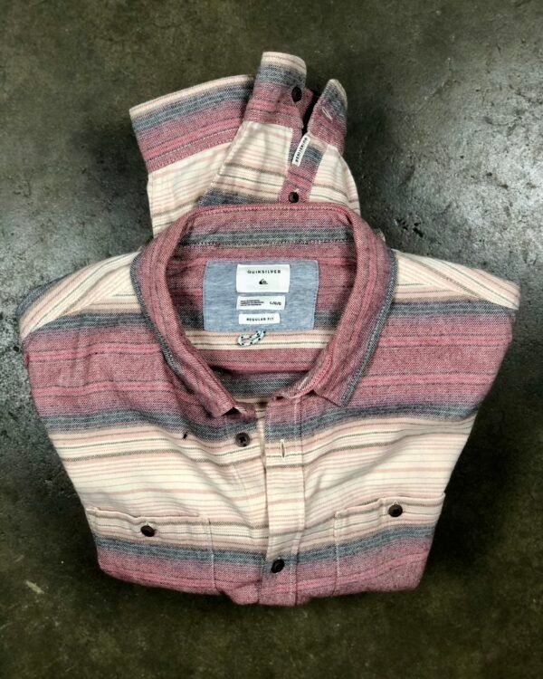Quiksilver Inca stripe flannel shirt, men's XL — photo 1