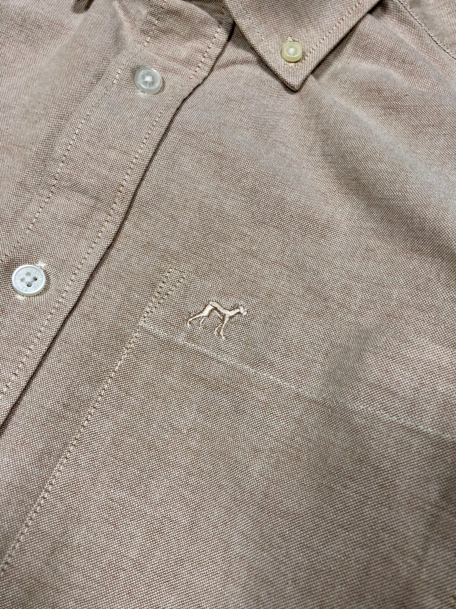 Sacoor Brothers beige Oxford shirt – photo 10 Sacoor Brothers beige Oxford shirt, men's S — photo 10