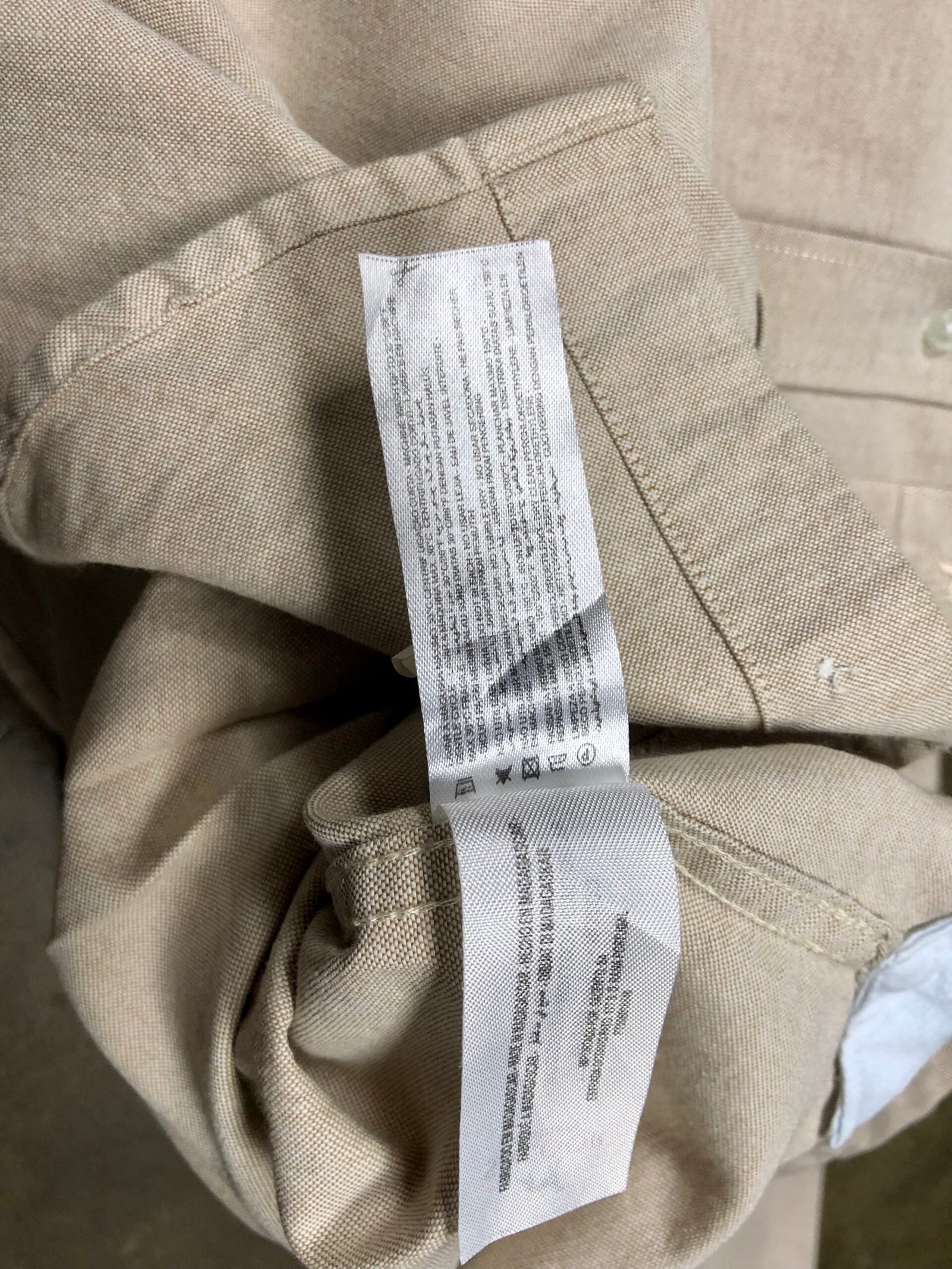 Sacoor Brothers beige Oxford shirt – photo 11 Sacoor Brothers beige Oxford shirt, men's S — photo 11