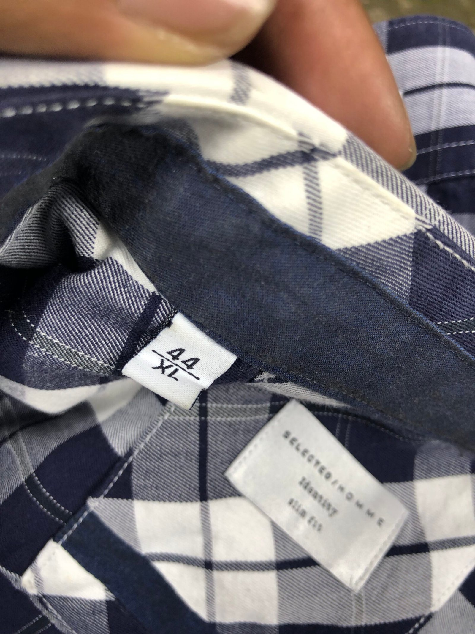 Selected Homme Navy Check Shirt – photo 12 Selected Homme Navy Check Shirt, men's — photo 12