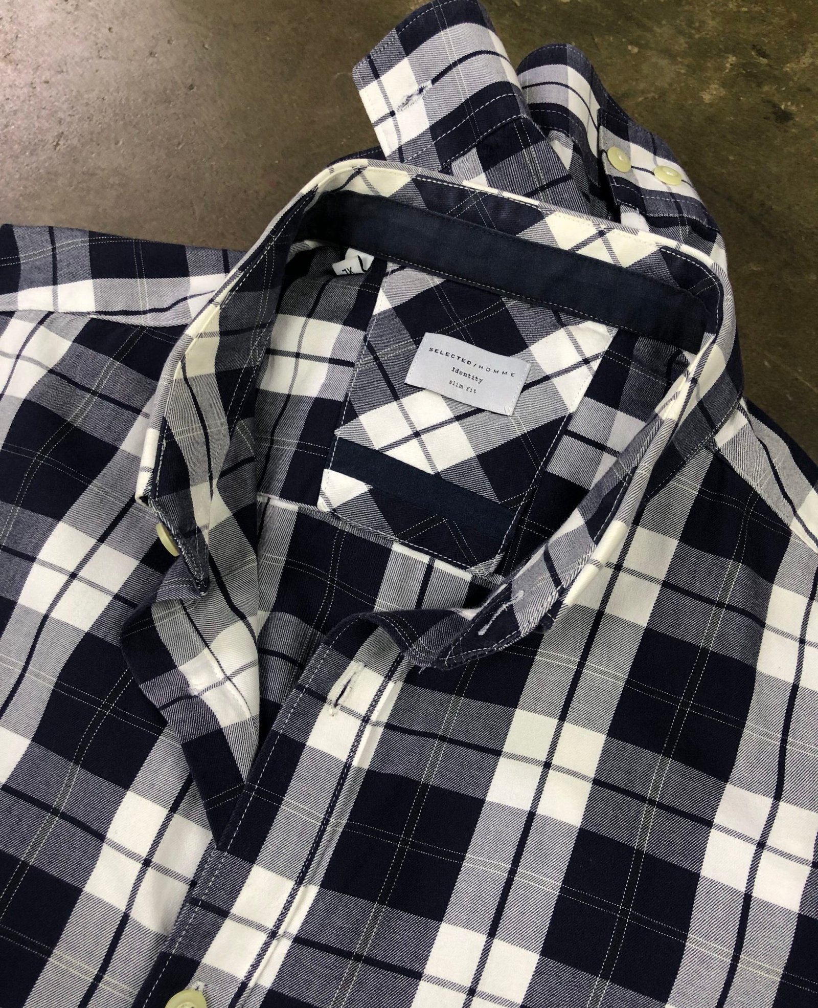 Selected Homme Navy Check Shirt – photo 14 Selected Homme Navy Check Shirt, men's — photo 14