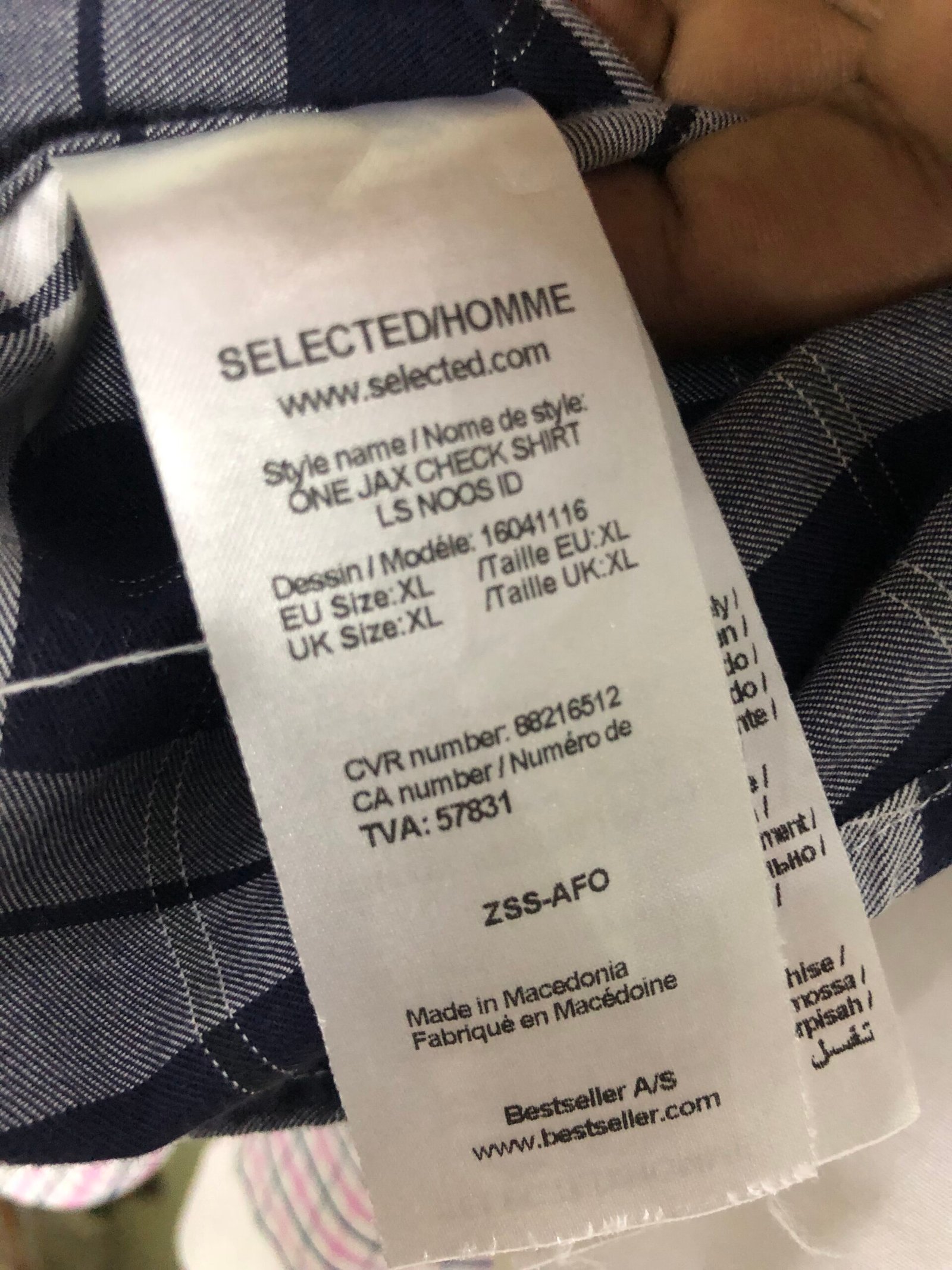 Selected Homme Navy Check Shirt – photo 17 Selected Homme Navy Check Shirt, men's — photo 17