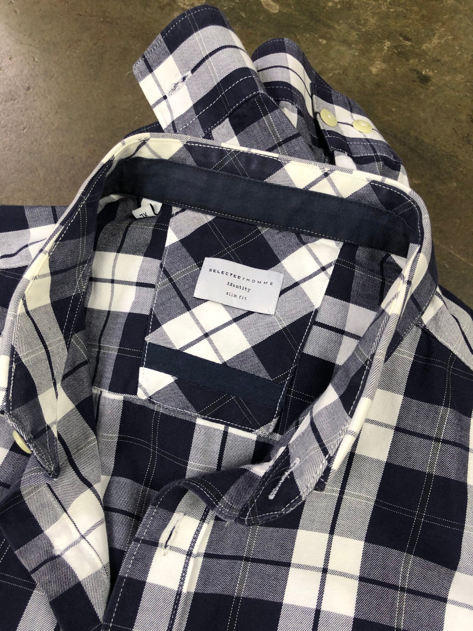 Selected Homme Navy Check Shirt – photo 4 Selected Homme Navy Check Shirt, men's — photo 4