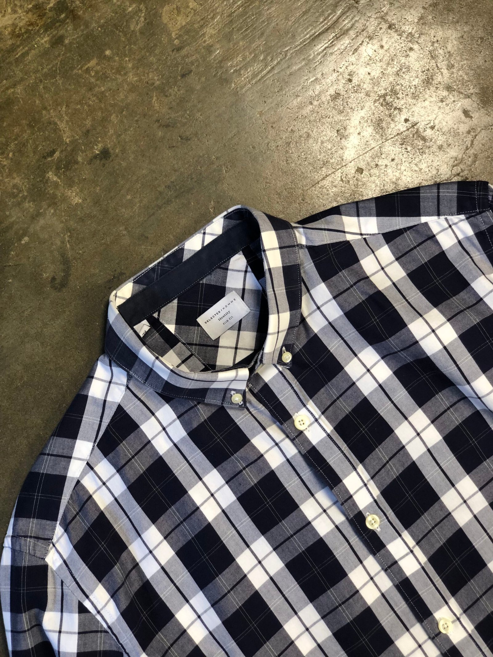 Selected Homme Navy Check Shirt – photo 5 Selected Homme Navy Check Shirt, men's — photo 5