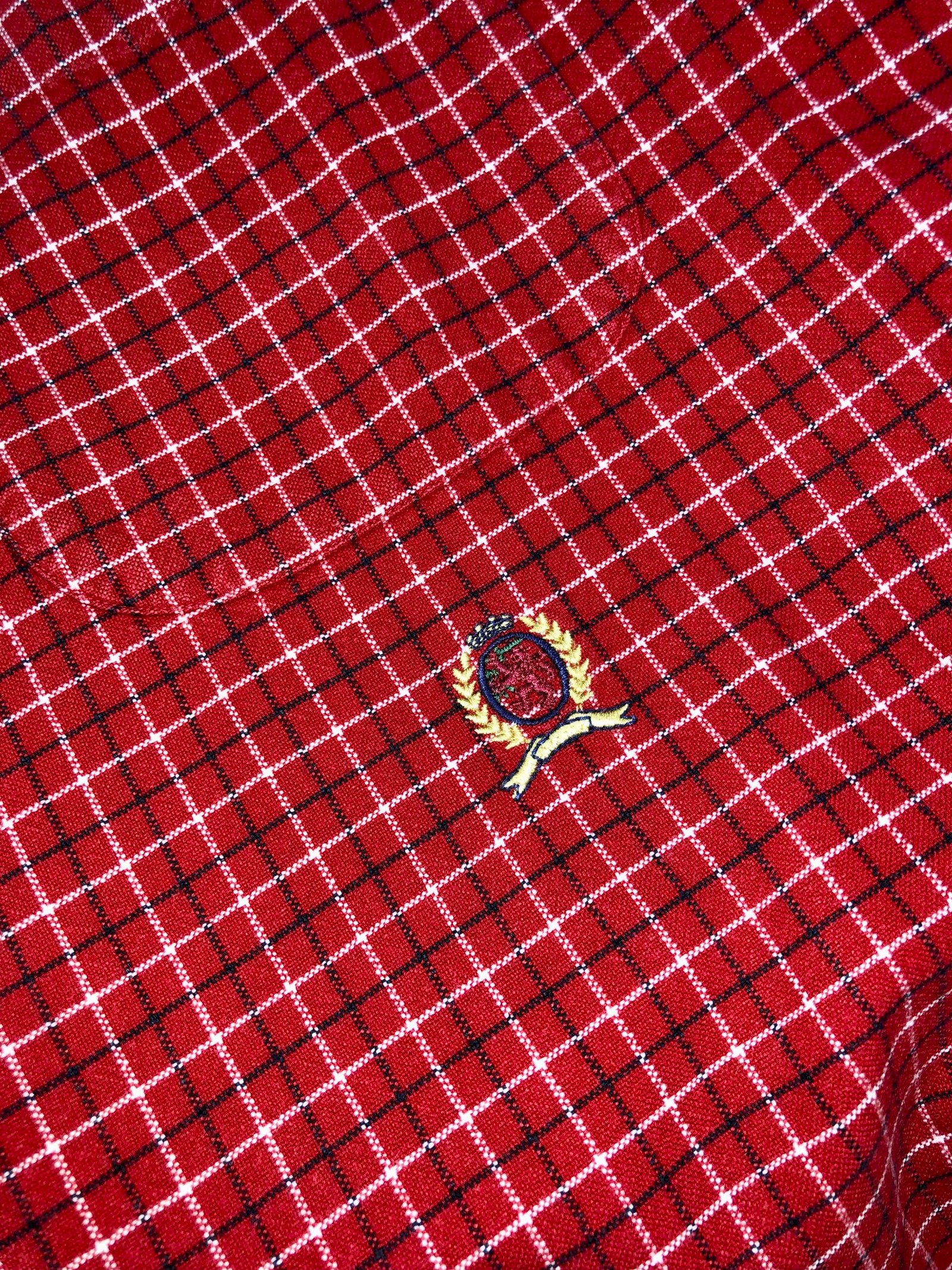 Tommy Hilfiger Red & Black Tattersall Check Cotton Shirt – photo 4 Tommy Hilfiger Red & Black Tattersall Check Cotton Shirt — photo 4