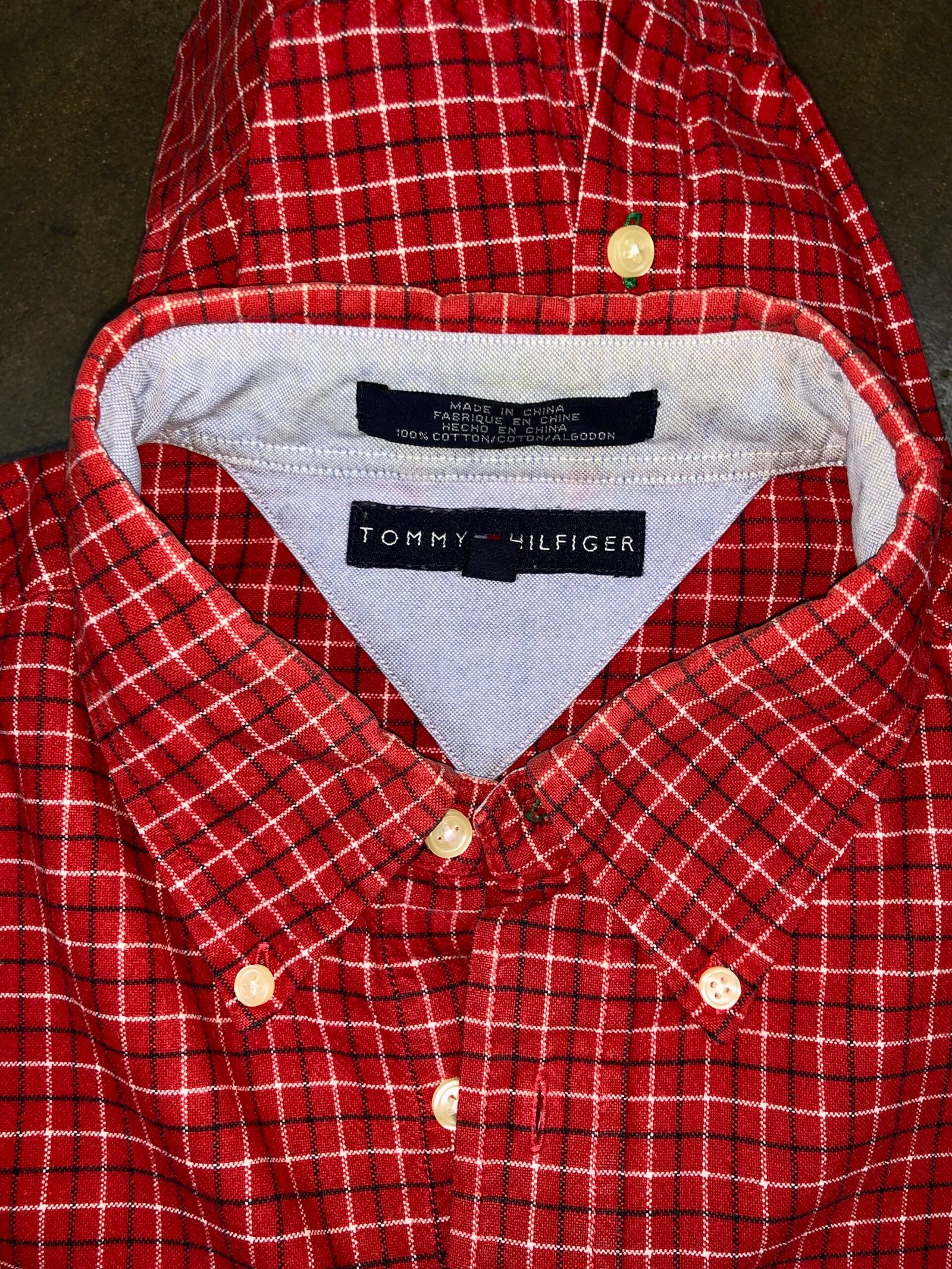 Tommy Hilfiger Red & Black Tattersall Check Cotton Shirt – photo 5 Tommy Hilfiger Red & Black Tattersall Check Cotton Shirt — photo 5