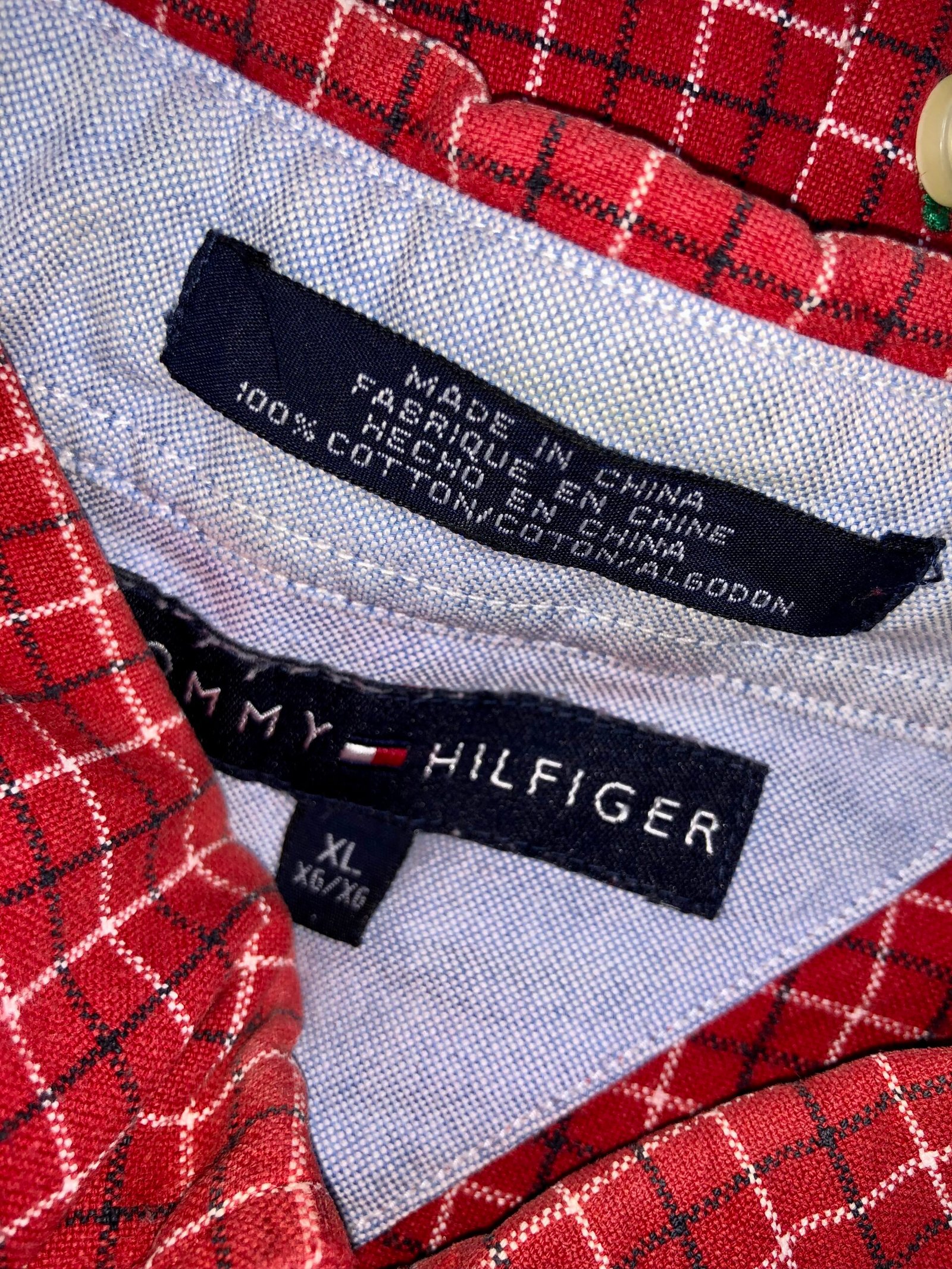 Tommy Hilfiger Red & Black Tattersall Check Cotton Shirt – photo 6 Tommy Hilfiger Red & Black Tattersall Check Cotton Shirt — photo 6