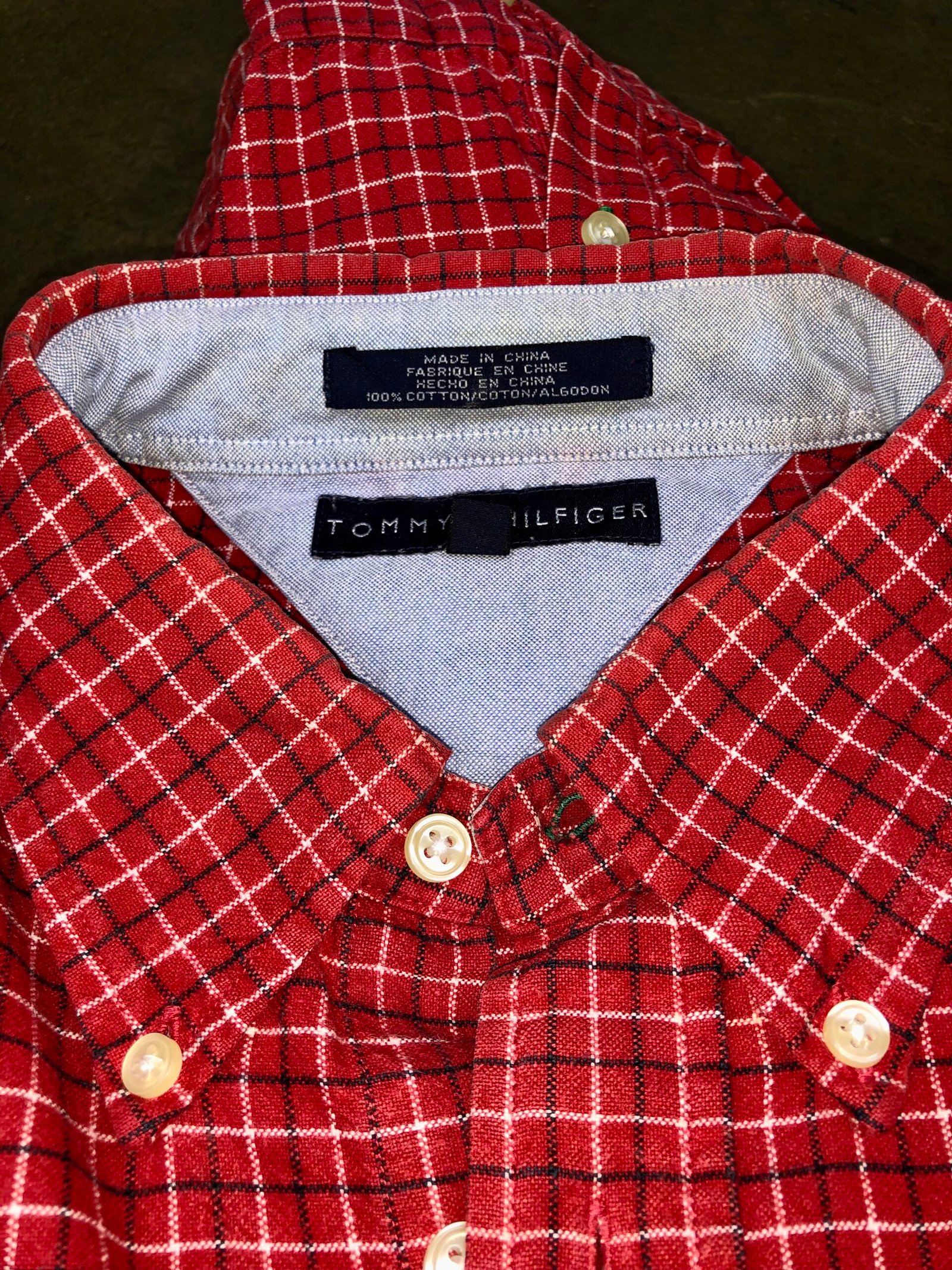 Tommy Hilfiger Red & Black Tattersall Check Cotton Shirt – photo 7 Tommy Hilfiger Red & Black Tattersall Check Cotton Shirt — photo 7
