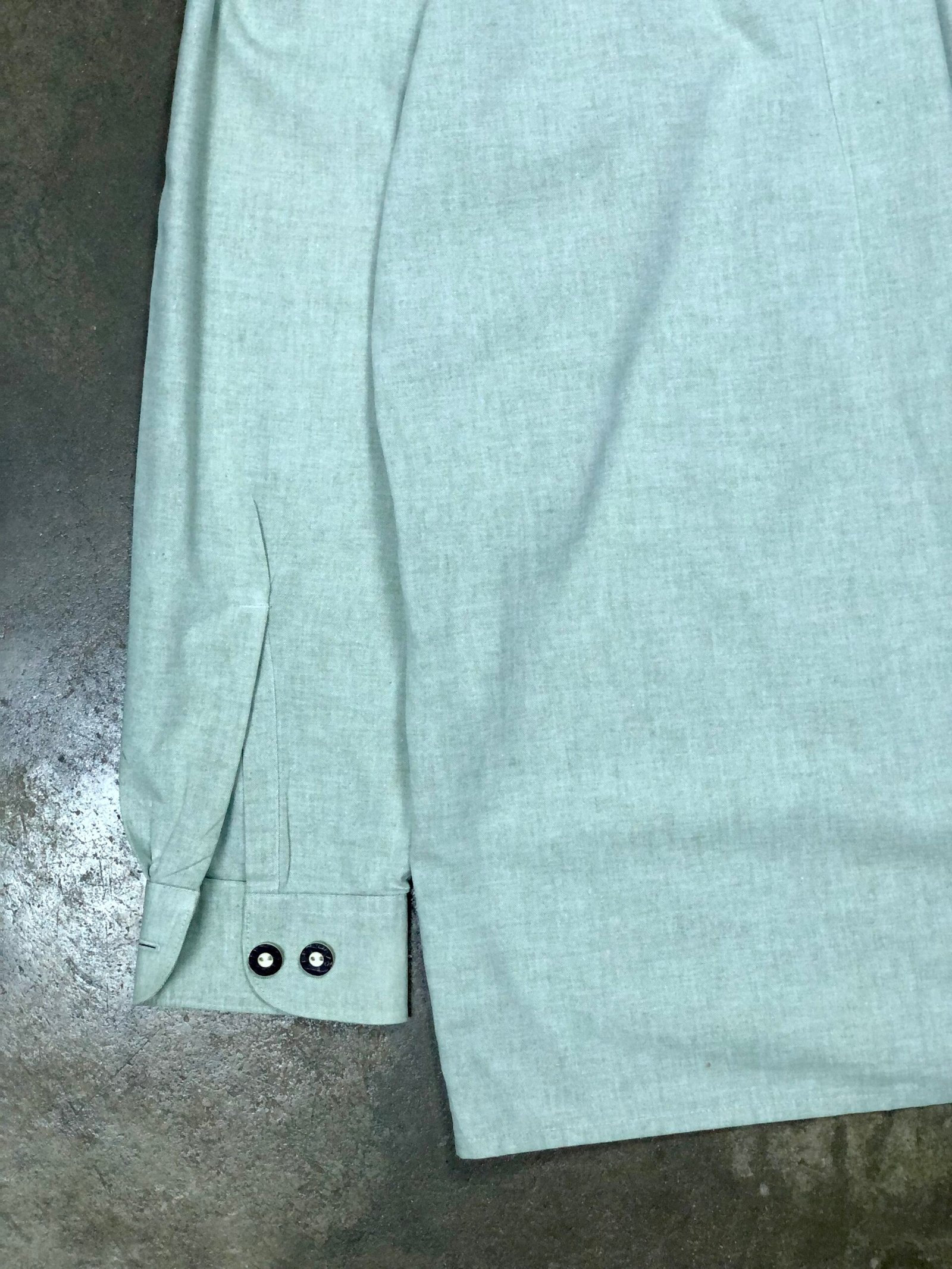 Vintage Angelo Litrico Embroidered Folk-Style Shirt – Sage Green Melange – photo 11 Vintage Angelo Litrico Embroidered Folk-Style Shirt – Sage Green Melange — photo 11