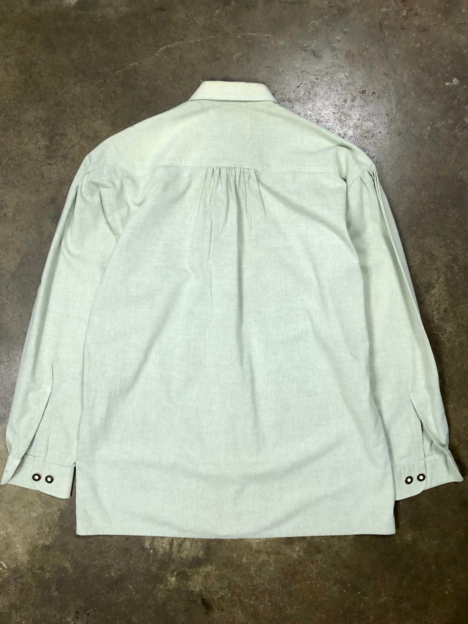 Vintage Angelo Litrico Embroidered Folk-Style Shirt – Sage Green Melange – photo 13 Vintage Angelo Litrico Embroidered Folk-Style Shirt – Sage Green Melange — photo 13