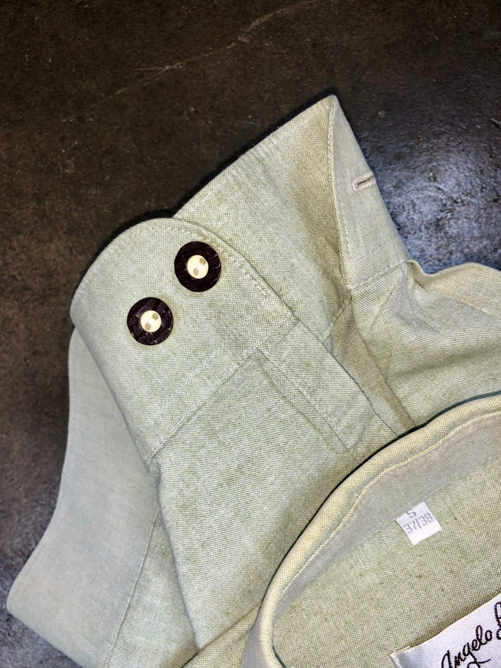 Vintage Angelo Litrico Embroidered Folk-Style Shirt – Sage Green Melange – photo 5 Vintage Angelo Litrico Embroidered Folk-Style Shirt – Sage Green Melange — photo 5