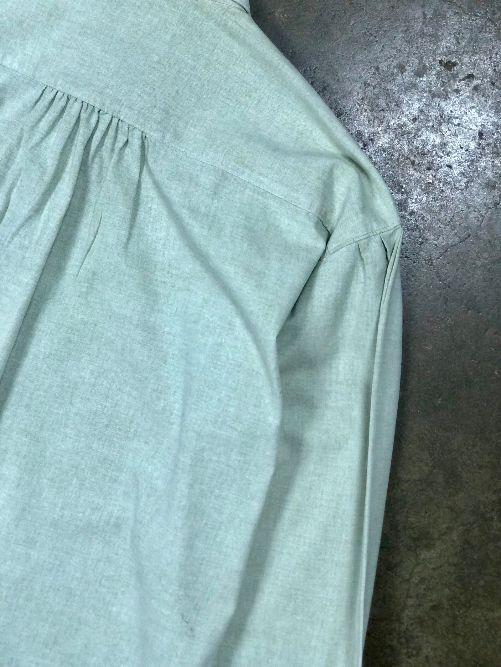 Vintage Angelo Litrico Embroidered Folk-Style Shirt – Sage Green Melange – photo 9 Vintage Angelo Litrico Embroidered Folk-Style Shirt – Sage Green Melange — photo 9