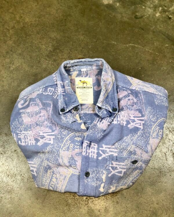 Vintage Camel Collection Travel Stamp Printed Button-Down Shirt — photo 1