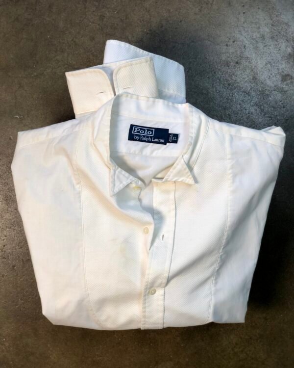 Vintage Polo Ralph Lauren Cream Textured Cotton Shirt, men's XL — photo 1