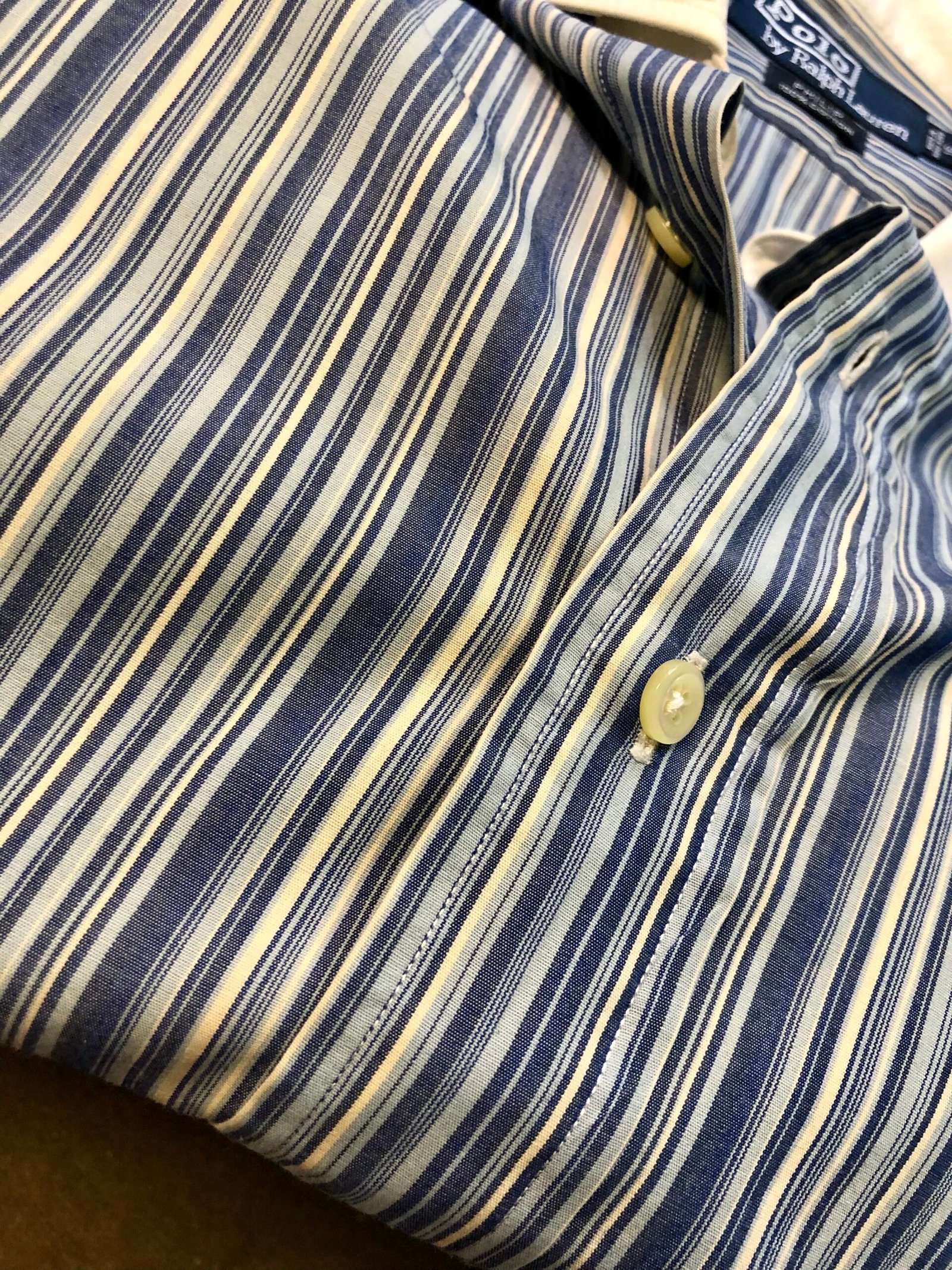 Vintage Polo Ralph Lauren Philip Banker Stripe Shirt – photo 5 Vintage Polo Ralph Lauren Philip Banker Stripe Shirt, men's 16½ 34/35 — photo 5