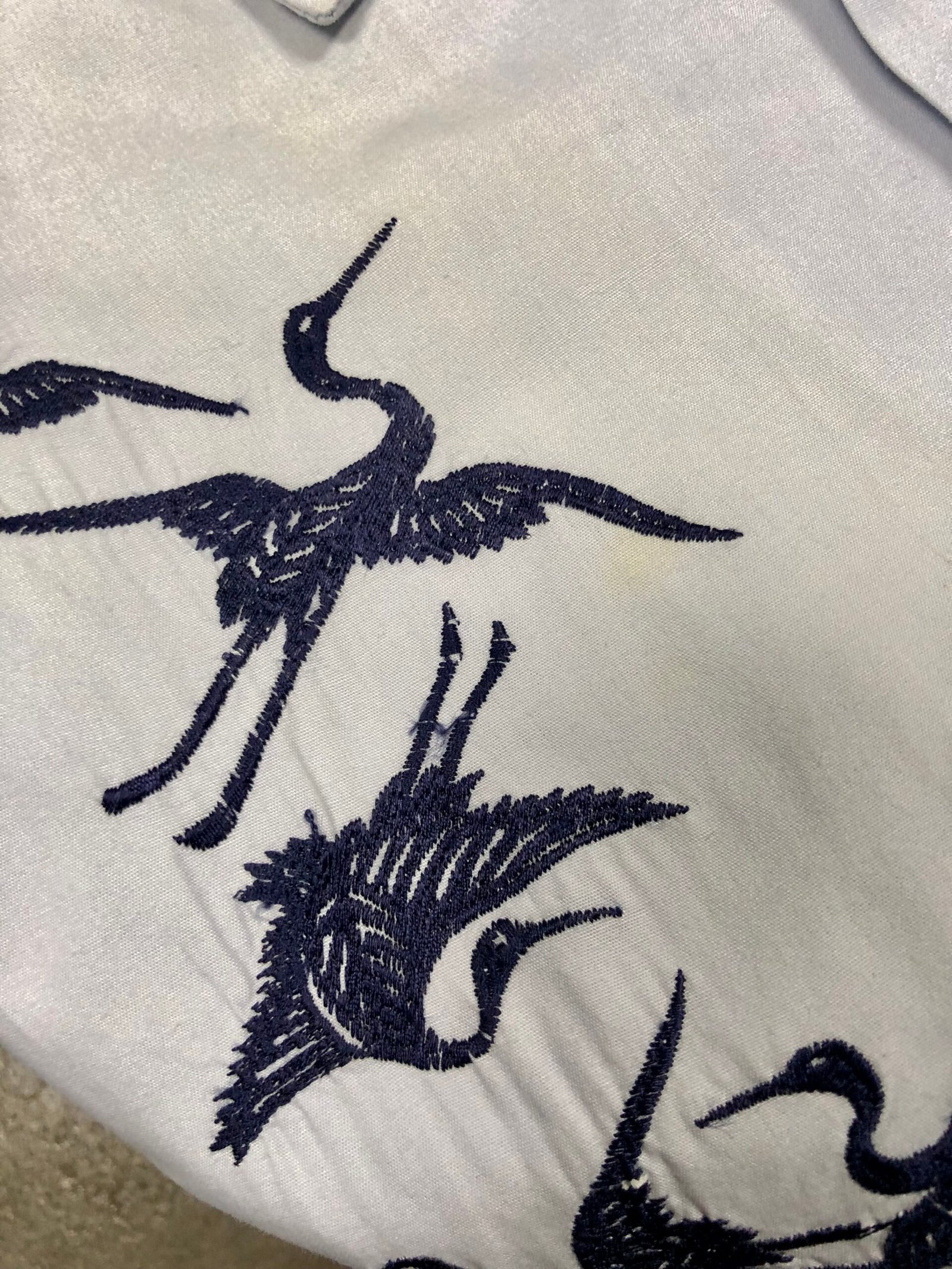 Vintage Stüssy embroidered cranes shirt – photo 7 Vintage Stüssy embroidered cranes shirt, men's L — photo 7